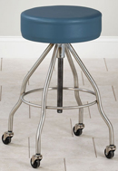 Clinton Stainless Steel Stool with Casters